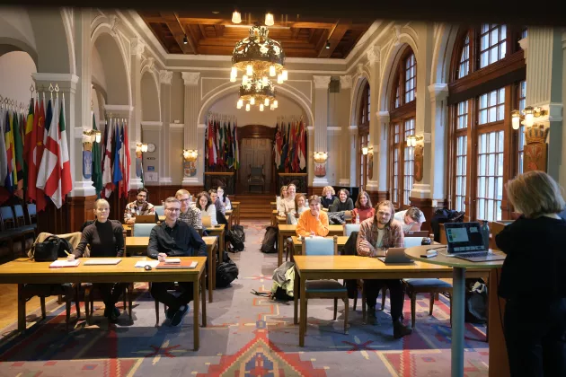 Students in an aula